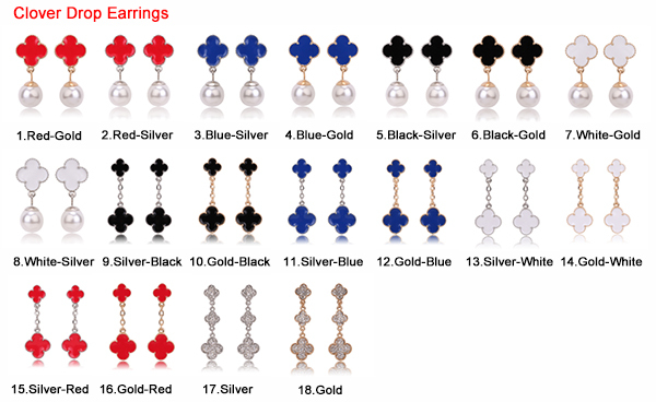 clover drop earrings 3