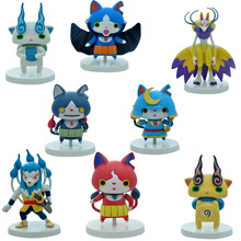 8 шт./компл. Youkai Часы Jibanyan Komasan и Шепотом пвх игрушки Куклы