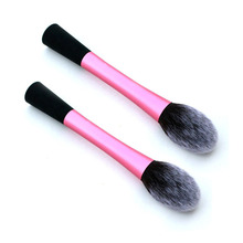 Lovely Pink Fiber Cosmetic Powder Foundation Long Aluminum Tube Brushes Cosmetics Professional Makeup Brush Set Hairbrush
