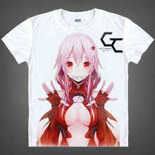 Japanese Guilty Crown anime t-shirt anime Shu Ouma Inori Yuzuriha cotton Short-Sleeve Shirt Funell Cosplay Costumes clothing