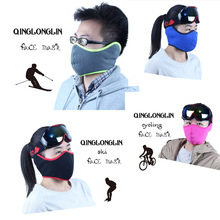 Breathe Freely Air Permeability mouth Hood Sports Dustproof Ventilate warm soft polar fleece Half Face Mask Snowboard bicycle
