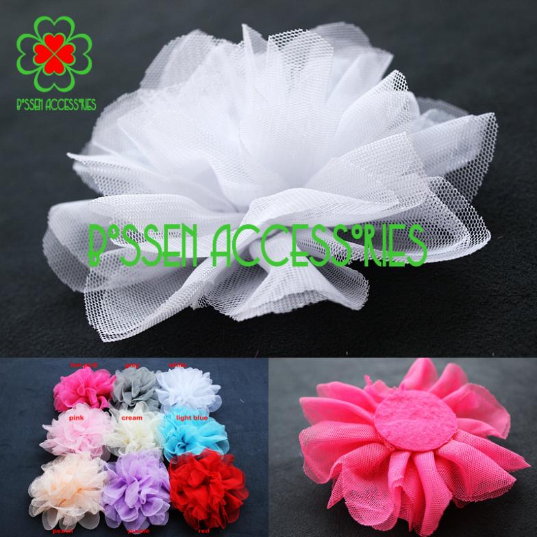 20pcs lot 20colors beautiful flower baby 4 3 mesh flower 20pcs lot diy boutique hair flower baby 20pcs lot 20colors beautiful flower baby 4 3 mesh flower 20pcs lot diy boutique hair flower baby