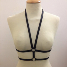 2016 new pastel goth garter Suspender Belt gothic body harness bra Rave wear Binding garters sexy bondage lingeries black retail