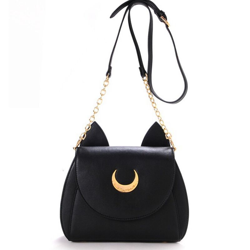 2015 Summer Limited Sailor Moon Bag Ladies Handbag Black White Cat Luna Moon Women Messenger Crossbody