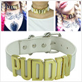 Harley Quinn PUDDIN Choker Suicide Squad Collar Neck Necklace Halloween Cosplay Choker Pop Culture Letter Necklace
