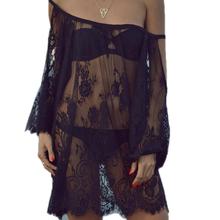 Nova verão mulheres de maiô Beachwear biquíni encobrimentos Vestidos Swimwears Floral Sexy Lace Crochet Mini vestido túnica P9405