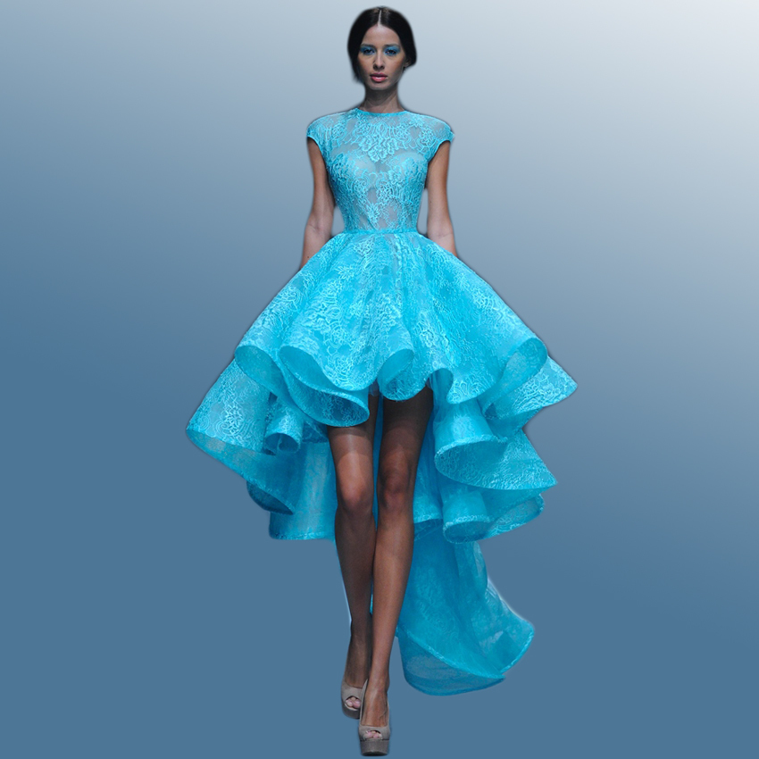 Blue High Low Prom Dresses
