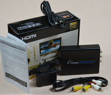HDMI to Composite 3RCA AV S-Video R/L Audio Vdieo Converter Adapter Upscaler Support 720P/1080P with RCA/S-video Cable
