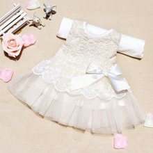 Sweet Girls Kids Flower Princess Party Lace Dress Gown Wedding Prom Dress