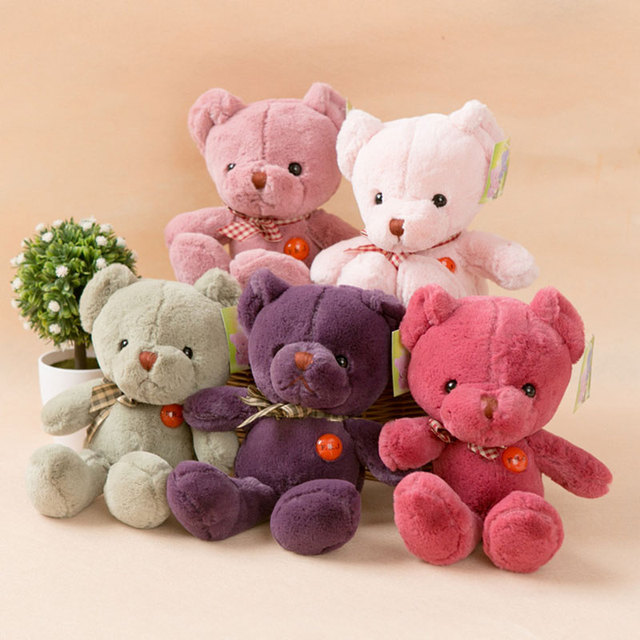 (1 шт.) фаршированные Плюшевых Медведей Kawaii Животных Мягкие игрушки Плюшевые Игрушки Детей Дети День Рождения Подарки Фиолетовый Розовый Зеленый Розовый 2 Размеров, чтобы Выбрать