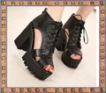 Women Summer Boots 2015 Ladies High Heel Boots Open Toe Ankle Boots