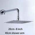 Free Shipping 8 Brass Ultrathin Style Shower Head Wall Mount Shower Arm bracket Chrome Finish
