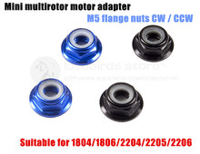 Mini motor adapter M5 aluminum high-quality flange nuts CW / CCW for DIY FPV racing mini drone 1804/1806/2204/2205/2206 motor
