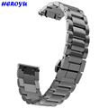 Heroyu Stainless Steel Watchband for Samsung S2 Samsung S2 Classic Butterfly Metal Strap