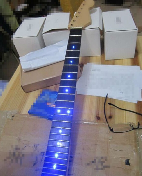 Top quality inlay LED dots Rosewood Fretboard Canadian maple Electric