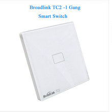 EU Standard Broadlink New TC2/TC1 Wireless 1-Gang Smart Home Remote Control Wifi Wall Light Touch Screen Switch 110V-240V IR+RF