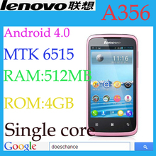 Original Lenovo A356 Girl Cell phones Android 4 0 MTK6515 RAM512 ROM 4GB Dual SIM card