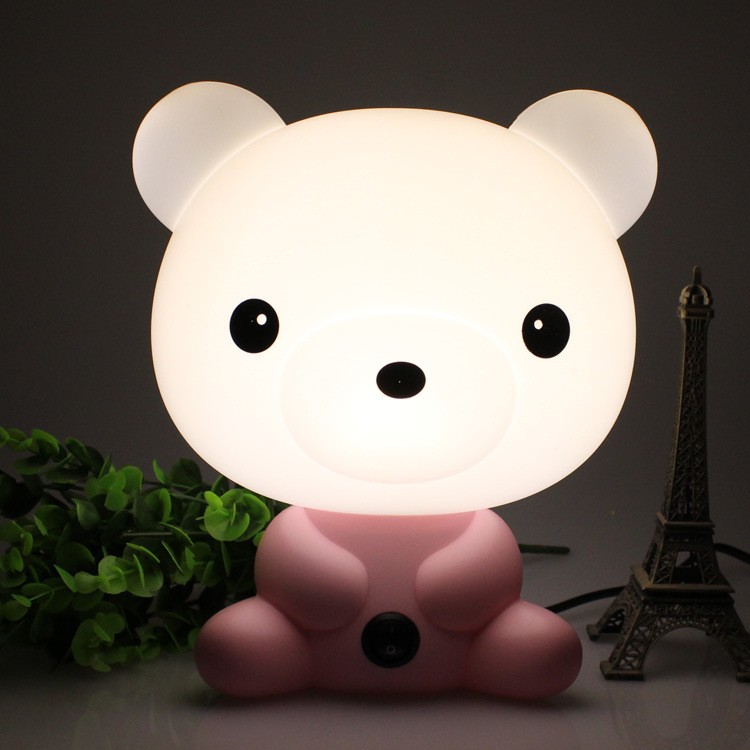 1pc White Bear Eyecare Night Light, Bedside Lamp Accompany Lamp For Baby , Soft Light Matte Shade SGNL004 (10)