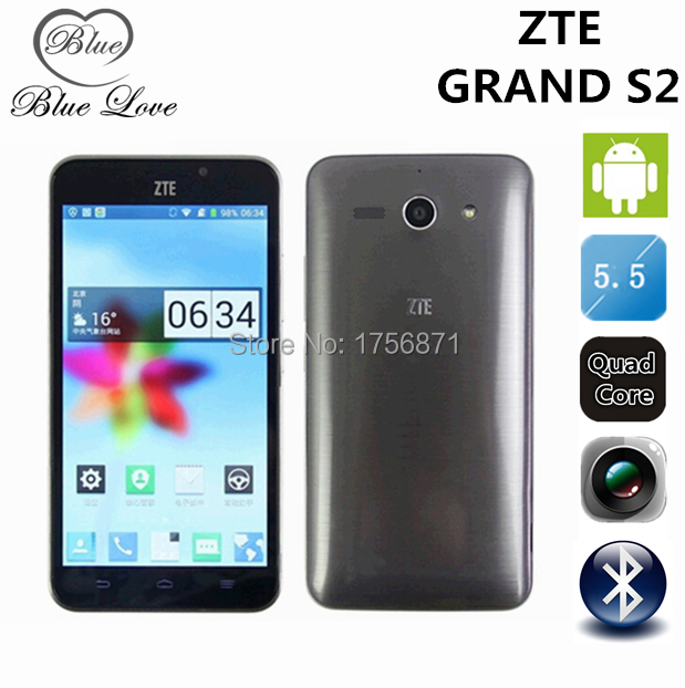Free Shipping Original ZTE Grand S2 SII Snagdragon 801 Quad Core 2 3GHz 4G LTE Cell