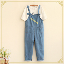 High Waist Jeans Real Boyfriend Jeans For Women Preppy Style Loose Denim Bib Pants Female Summer Jumpsuit 2016 Women’s Trousers
