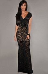 Black-Lace-Nude-Illusion-Low-Back-Evening-Dress-LC6676-2