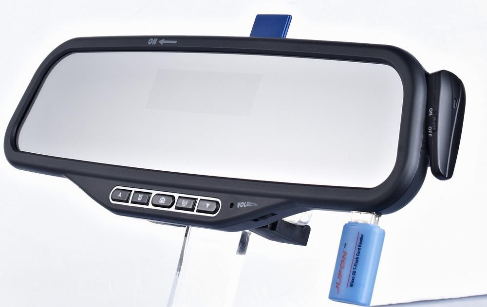 Ultra-thin Car LCD Mirror Monitor + Wireless Bluetooth Car Kit Rear View Backup MP3 Player FM sendor_3
