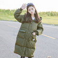 Mori Girl 2016 Winter Women Eiderdown Down Coat Hooded Long Sleeve Loose Long Coat Warm White