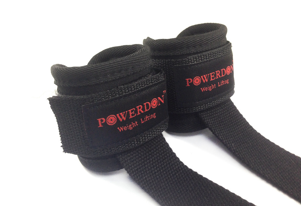 Wholesale 10pcs lot power weight lifting straps wrist support gym training bandage with hooks black