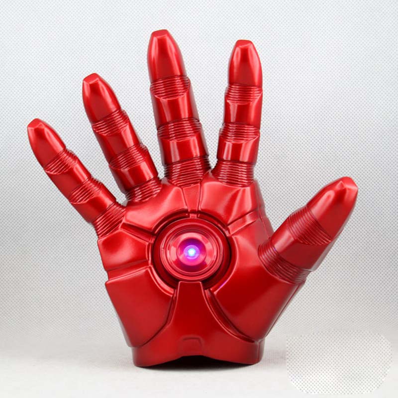 1Pcs Superhero Iron Man Mark 3 Gloves With LED Light PVC Action Figure Toy With Box