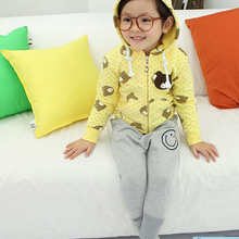 Soft Kid Girl Baby Cotton Smile Print Sports Harem Pants Long Pants Trousers 1-6Y