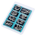 8PCS Set Metal Wire Puzzle Brain Teaser Game for Adults Children