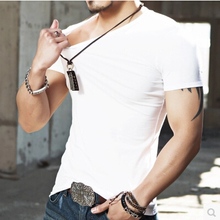 2015 New arrival summer Fashion Casual short sleeved men t shirt men brand plus size M