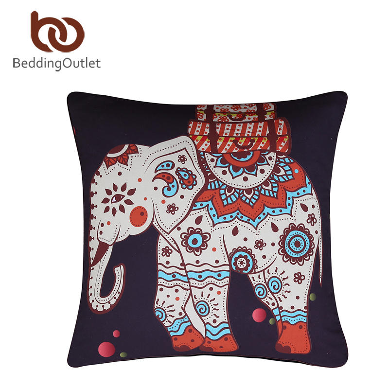 BeddingOutlet Moroccan Cushion Cover Elephant Tree Indian Throw Pillow Cover Stylish Boho 70cmx70cm/45cmx45cm Bedding Discount