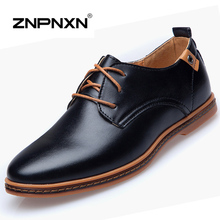ZXPNXN Mens Shoes Casual Leather Shoes Men Dress Oxfords Shoes For Men Formal Flats Chaussure Homme Big Size