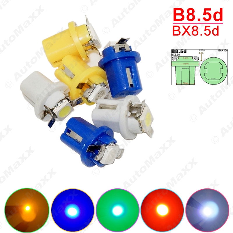 100 . 5-colors  12  B8.5d / BX8.5d / BAX10d 1SMD 5050       # J-4237