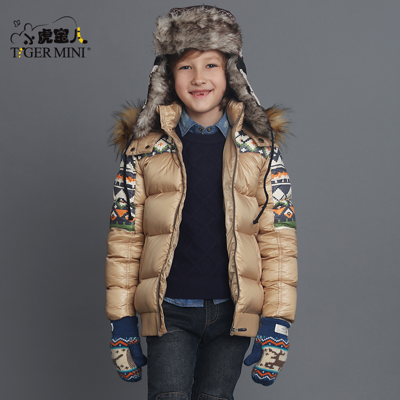 children's winter jackets 2015 new winter jacket real fur collar boy child thick down jacket and long sections Winter coat boys