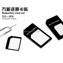 4 in 1 Micro Sim Adapter Nano Sim Card Adapter For apple iphone 4 4s 5