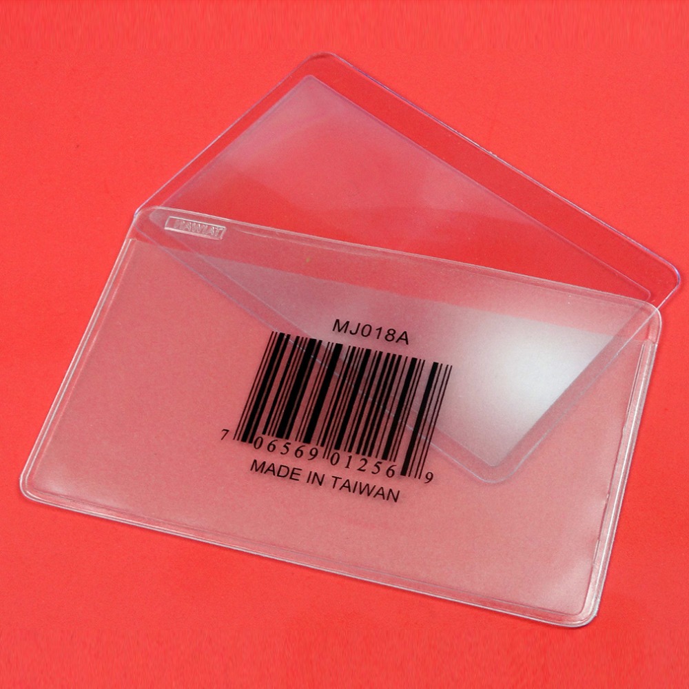 New Pocket Credit Card Size Magnifier 3x Magnifying Fresnel Lens Reading Popular New