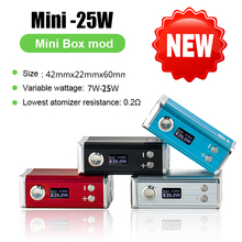100% Original KSD Mini 25w mod Electronic Cigarette Starter kit 1800mAh Built-in battery with atomizer e-cigarette mini box mod