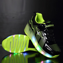 New Arrival Fashion Boys and Girls LED Lighted Roller Skating Shoes Spring/Summer Children’s Sneakers with Wheel kids Footwear