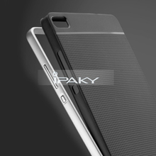 Original IPAKY Brand Cases For Huawei P8 Plastic Frame Soft Silicone Back Cover Neo Hybrid Capa