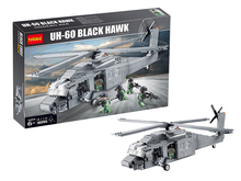building block set compatible with lego military Black Hawk helicopters 3D Construction Brick Educational Hobbies Toys for Kids