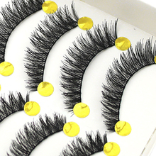 Popular 10 Pairs Handmade Long Thick Cross False Eyelashes Makeup Eye Lashes Extension