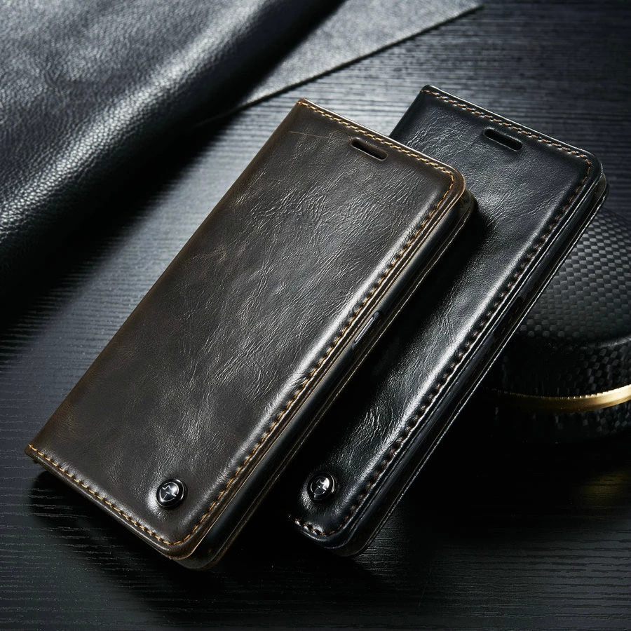 Newest 100% Original Luxury Genuine Leather wallet card Brand Phone Case For Samsung Galaxy S6 G9200 G920F Flip Protect Cover