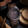 2016 New Natural Black Sandal Wood Analog Watch UWOOD Japan MIYOTA Quartz Movement Wooden Watches Dress