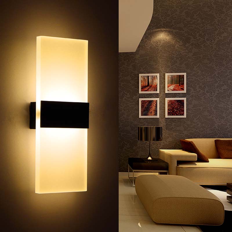 3W led Wall lamp bedroom bedside living room hallway stairwell balcony aisle lamp modern Brief balcony lamp corridor Wall Sconce