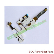 50pcs/lot For Apple iphone 4s 4gs Audio Earphone headphone Jack Flex Ribbon Cable White Original New 1 year Warranty