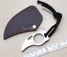 MC Tactical Claw hobby survival Karambit Ring 3″ Knife mini pocket knife camping with Leather Sheath free shipping