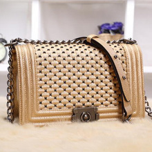 2016 New Fashion Women’s Leather Handbag Party Casual Clutch Bag Quality Diamond Lattice PU Shoulder Messenger Bag Crossbody Bag