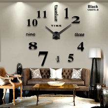 2016 New Home decoration big mirror wall clock modern design 3D DIY large decorative wall clocks watch wall unique gift